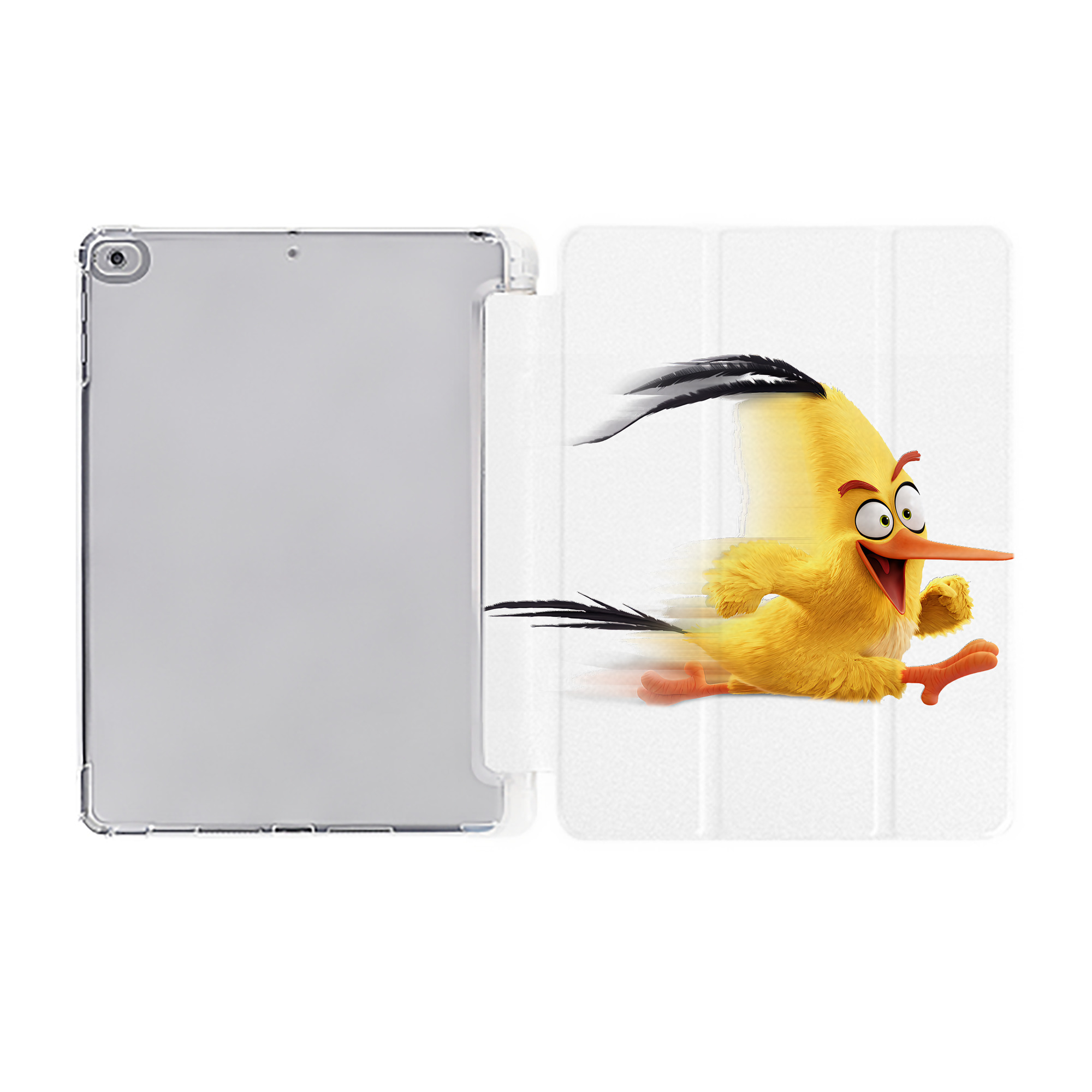（画像用） Angry Birds アングリーバード IPad ケース ペン収納付き 三つ折りスタンド PUレザー×シリコン 対応機種9.5/10.5/10.9インチ